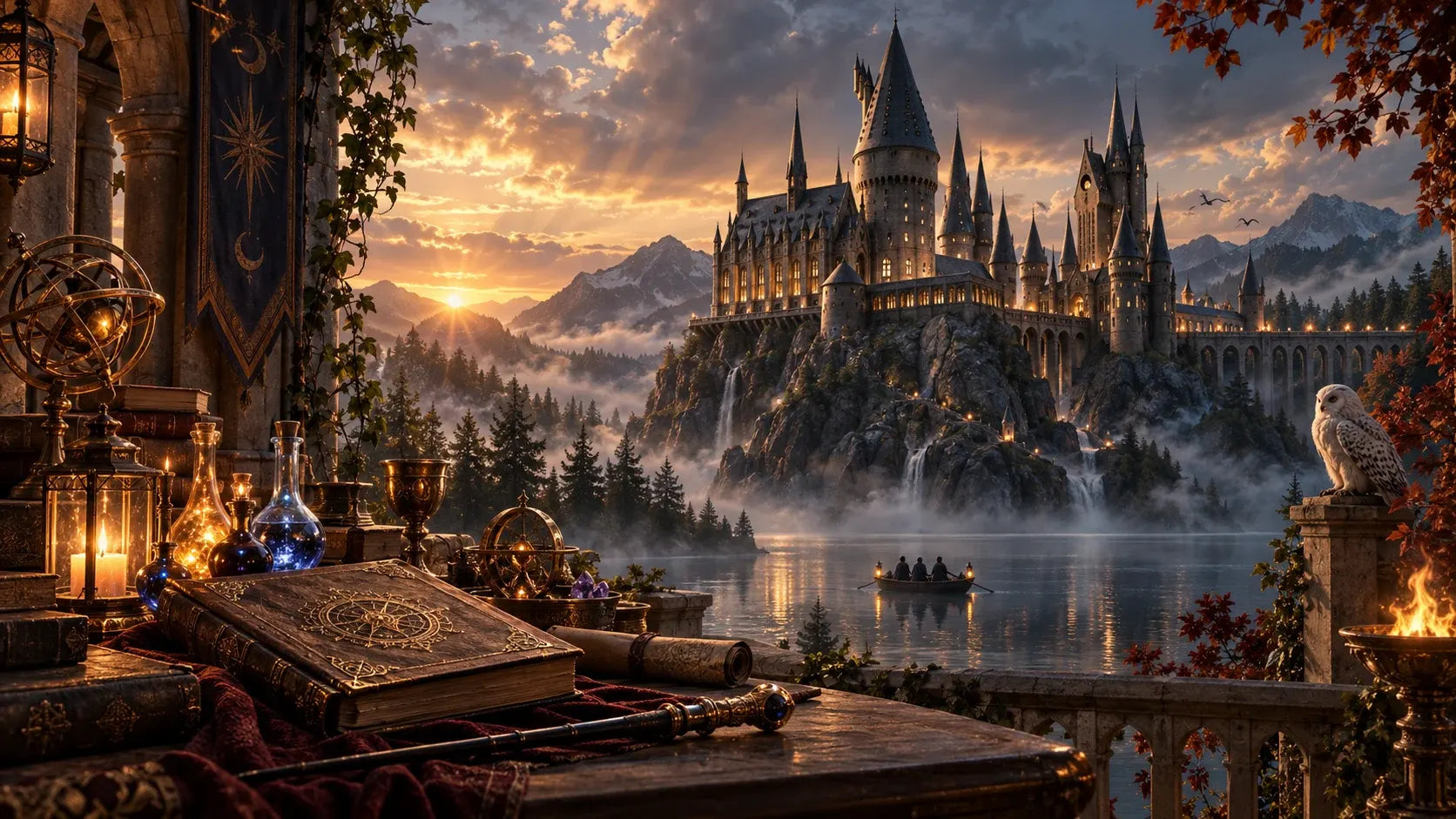 Fantasy world landscape